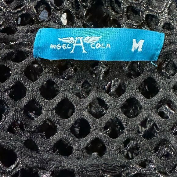 Angel Cola Mesh Knit Tank Top Shimmer Y2K Women’s Medium - Picture 3 of 5